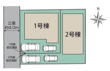 全体区画図・カースペース２台!