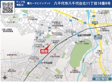 現地案内図：八千代市八千代台北11-18-8