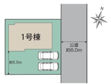 カースペース並列２台とお庭付