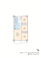 間取図：３LDK＋WIC